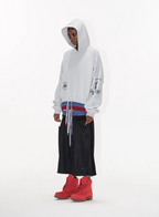 BLIND NO PLAN Multi-Layered Reconstructed Screen-Printed Hoodie