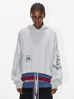BLIND NO PLAN Multi-Layered Reconstructed Screen-Printed Hoodie