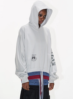 BLIND NO PLAN Multi-Layered Reconstructed Screen-Printed Hoodie