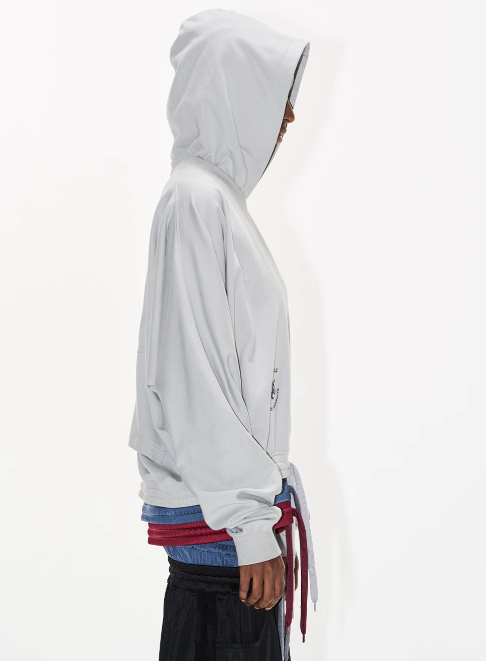 BLIND NO PLAN Multi-Layered Reconstructed Screen-Printed Hoodie