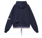 BLIND NO PLAN Multi-Layered Reconstructed Screen-Printed Hoodie