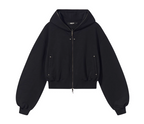 BLIND NO PLAN Logo Studded Embellished Zip-Up Hoodie