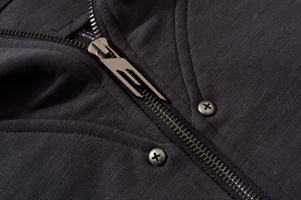BLIND NO PLAN Logo Studded Embellished Zip-Up Hoodie