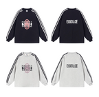 BLIND NO PLAN Sports Contrast Stitching Print Sweatshirt