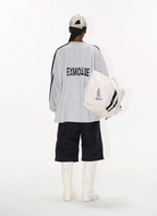 BLIND NO PLAN Sports Contrast Stitching Print Sweatshirt