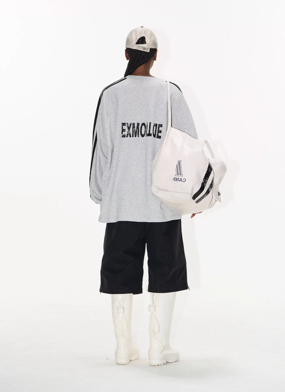 BLIND NO PLAN Sports Contrast Stitching Print Sweatshirt