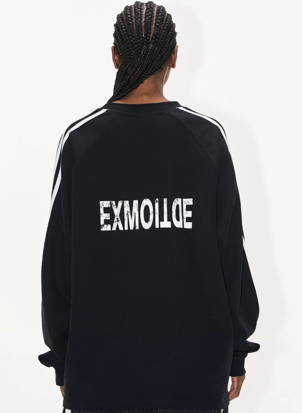 BLIND NO PLAN Sports Contrast Stitching Print Sweatshirt