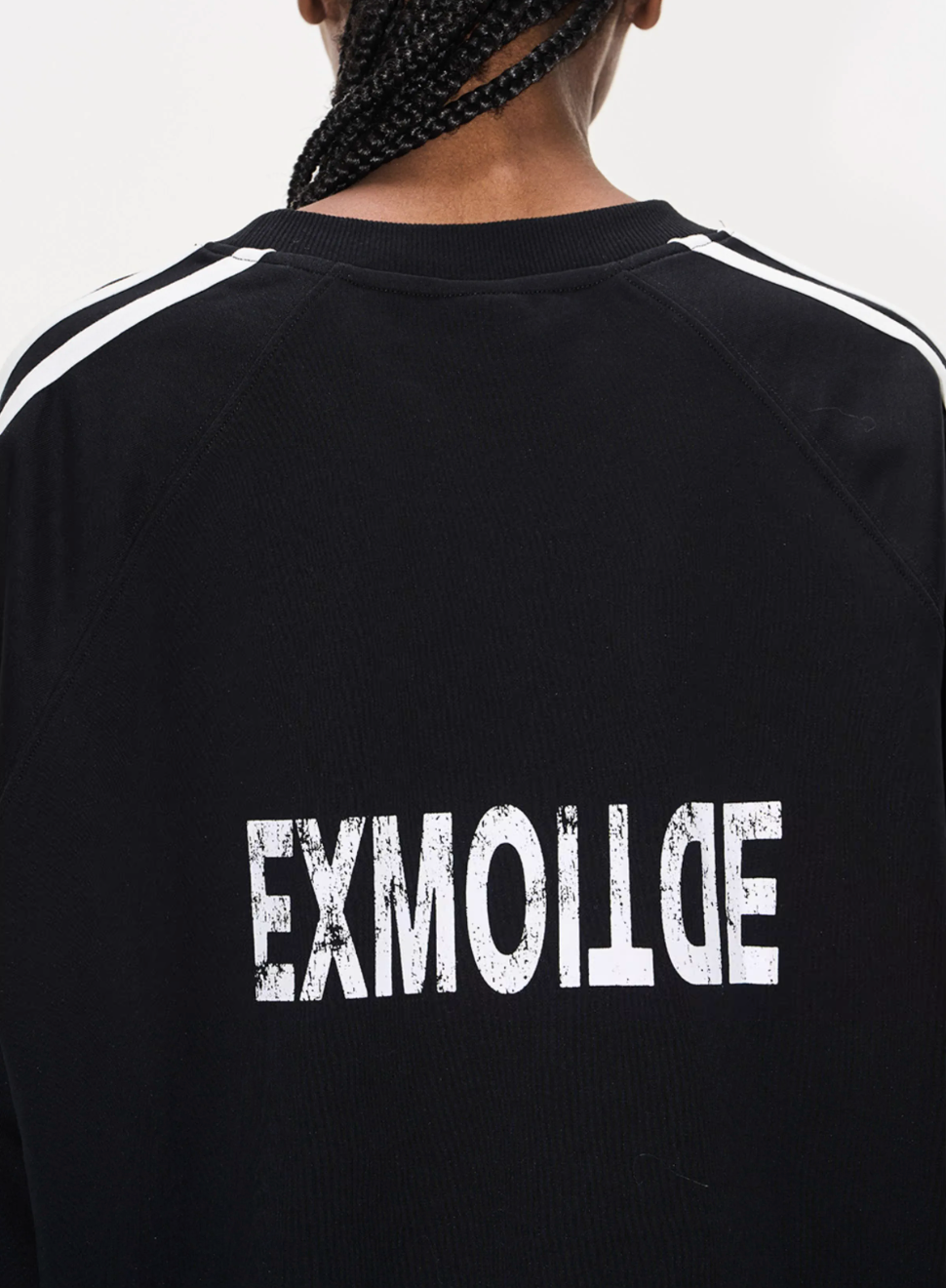 BLIND NO PLAN Sports Contrast Stitching Print Sweatshirt