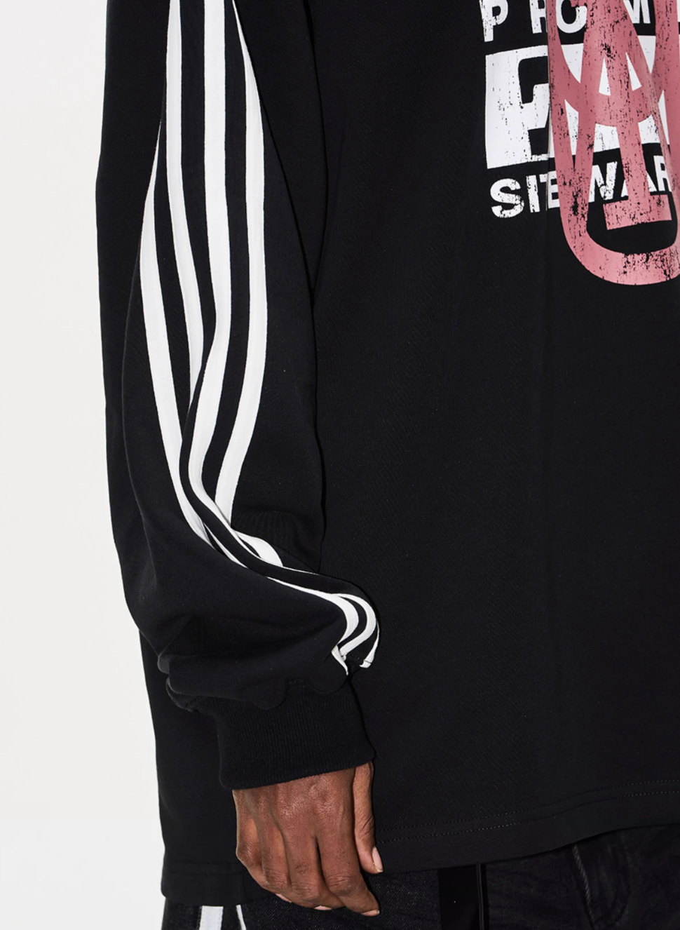 BLIND NO PLAN Sports Contrast Stitching Print Sweatshirt