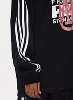 BLIND NO PLAN Sports Contrast Stitching Print Sweatshirt