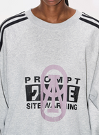 BLIND NO PLAN Sports Contrast Stitching Print Sweatshirt