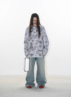 BLIND NO PLAN Graffiti Digital Print Long Sleeve Shirt