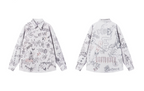 BLIND NO PLAN Graffiti Digital Print Long Sleeve Shirt