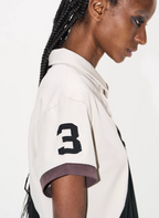 BLIND NO PLAN Three-Color Diagonal Patchwork Polo
