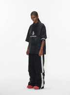 BLIND NO PLAN Cloud Shadow Distressed Dye Printed Polo