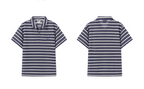 BLIND NO PLAN Striped Embroidered Polo
