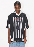 BLIND NO PLAN Striped Sports Uniform Digital Print Polo