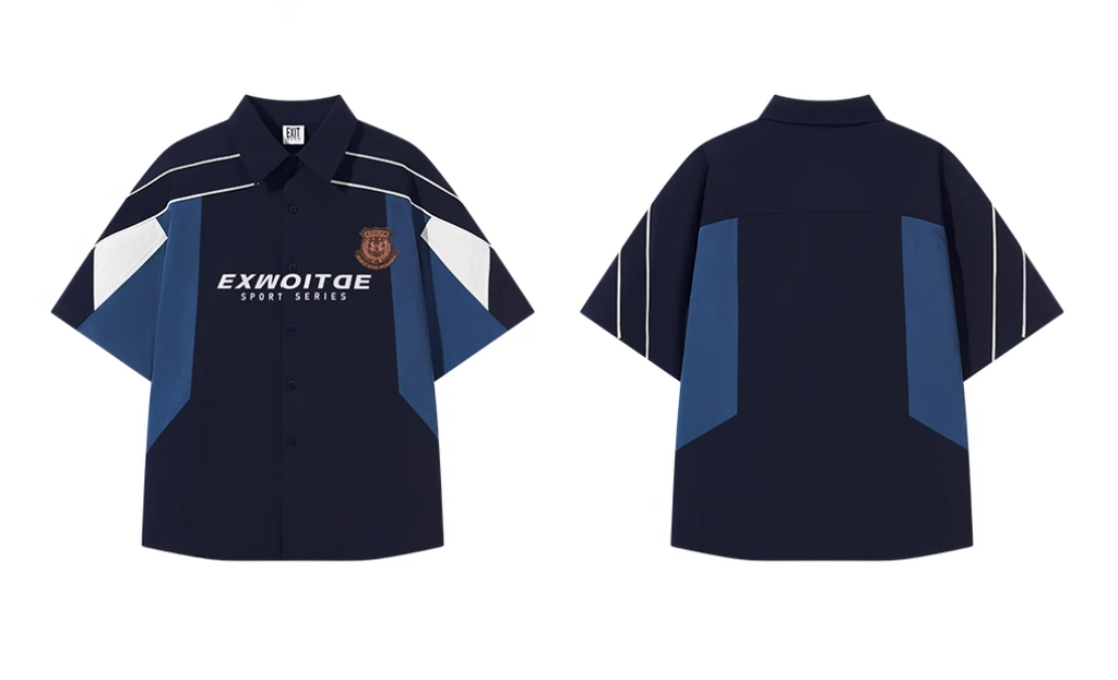 BLIND NO PLAN EXITMODE Colorblocked Sports Shirt