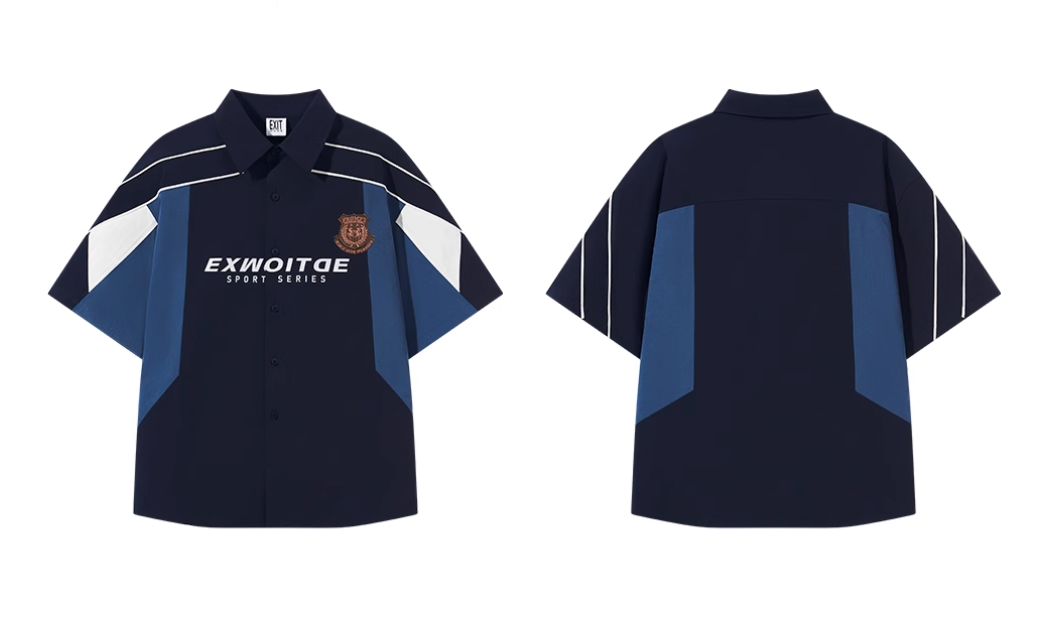 BLIND NO PLAN EXITMODE Colorblocked Sports Shirt