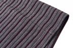 BLIND NO PLAN Striped Raw-Edge Patch Polo