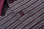 BLIND NO PLAN Striped Raw-Edge Patch Polo