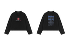 BLIND NO PLAN V-Neck Washed Print Long Sleeve Tee