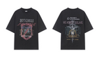 BLIND NO PLAN Washed and Aged Overlapping Print Tee