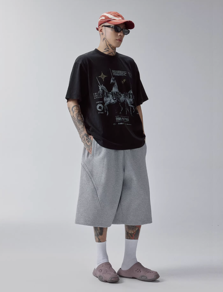 F2CE Washed RÈVE DES ASTRES Print Tee