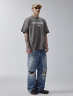 F2CE Washed Distressed Hole Jeans