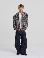 EVILKNIGHT(EK) Plaid Long Sleeve Western Shirt
