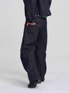 EVILKNIGHT(EK) Classic Tailoring Line Wide-Leg Jeans