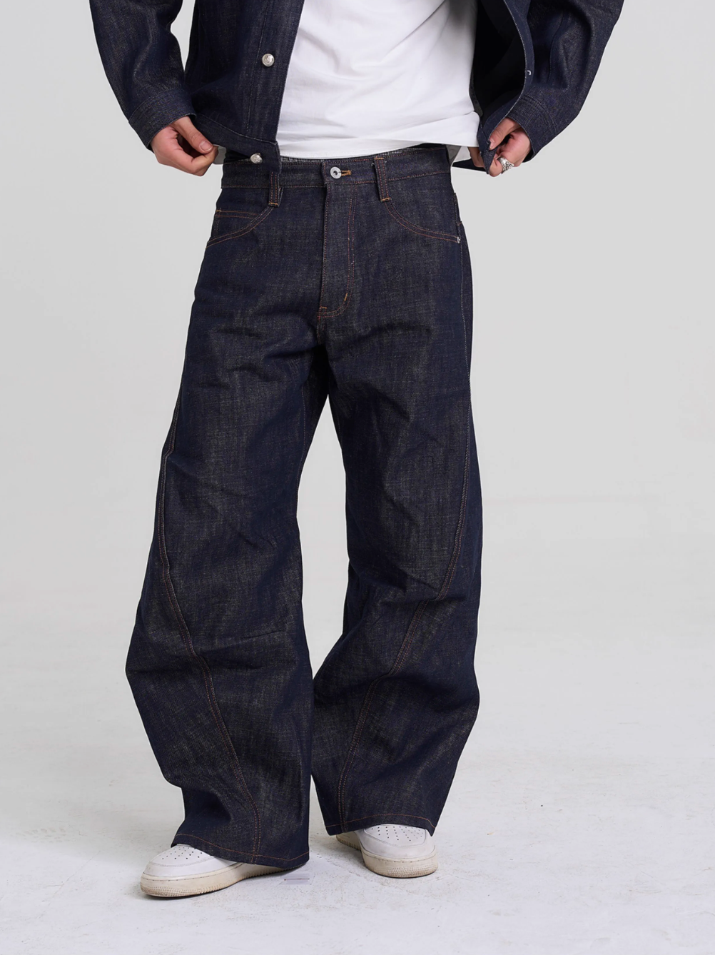 EVILKNIGHT(EK) Classic Tailoring Line Wide-Leg Jeans