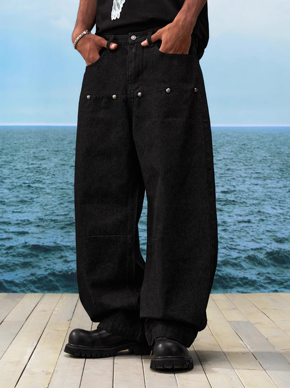 YADcrew Rivet Black Original Jeans