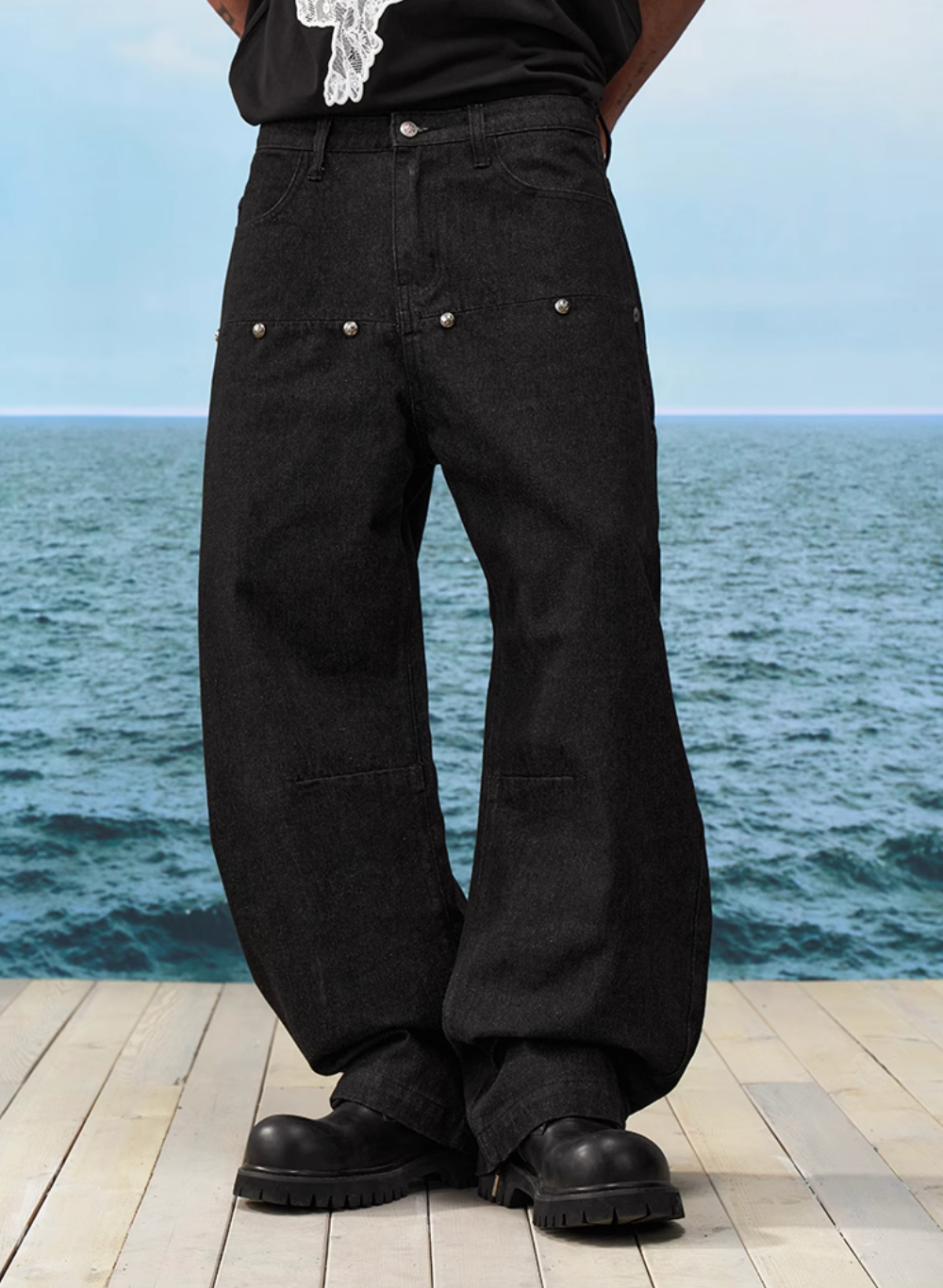 YADcrew Rivet Black Original Jeans