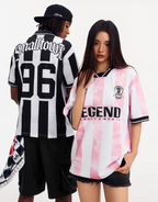 Small Town Kid Water Ripple Striped Polo Jersey