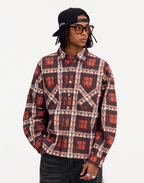 Small Town Kid Cross Logo Original Plaid Full-Print Long Sleeve Shirt