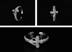 Small Town Kid Cubic Zirconia Cross Diamond Ring