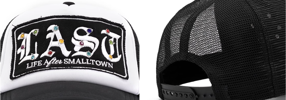 Small Town Kid LAST Badge Diamond Studded Trucker Cap