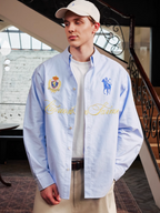 Harsh and Cruel Vintage Embroidered Oxford Loose Long Sleeve Shirt
