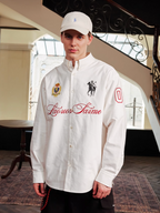 Harsh and Cruel Vintage Embroidered Oxford Loose Long Sleeve Shirt