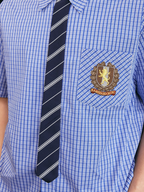 Harsh and Cruel Tie Detail Embroidery Plaid Shirt