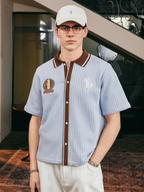 Harsh and Cruel Vacation Color Block Knit Shirt