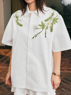 Harsh and Cruel Floral Embroidered Cuban Shirt