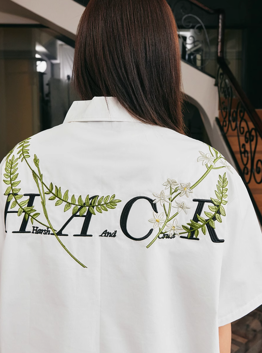 Harsh and Cruel Floral Embroidered Cuban Shirt