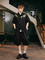 Harsh and Cruel Floral Embroidered Cuban Shirt