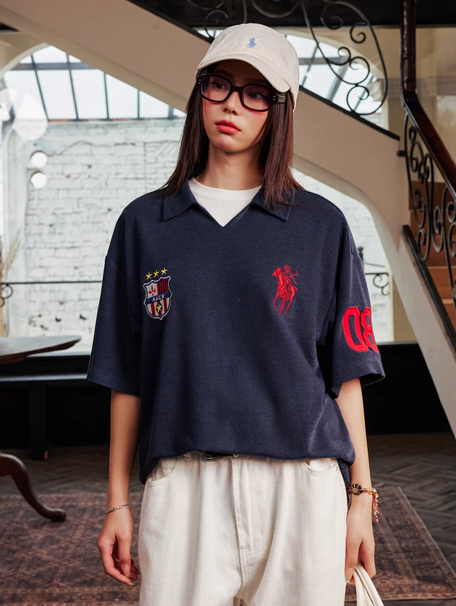 Harsh and Cruel Terry Badge Embroidered Polo