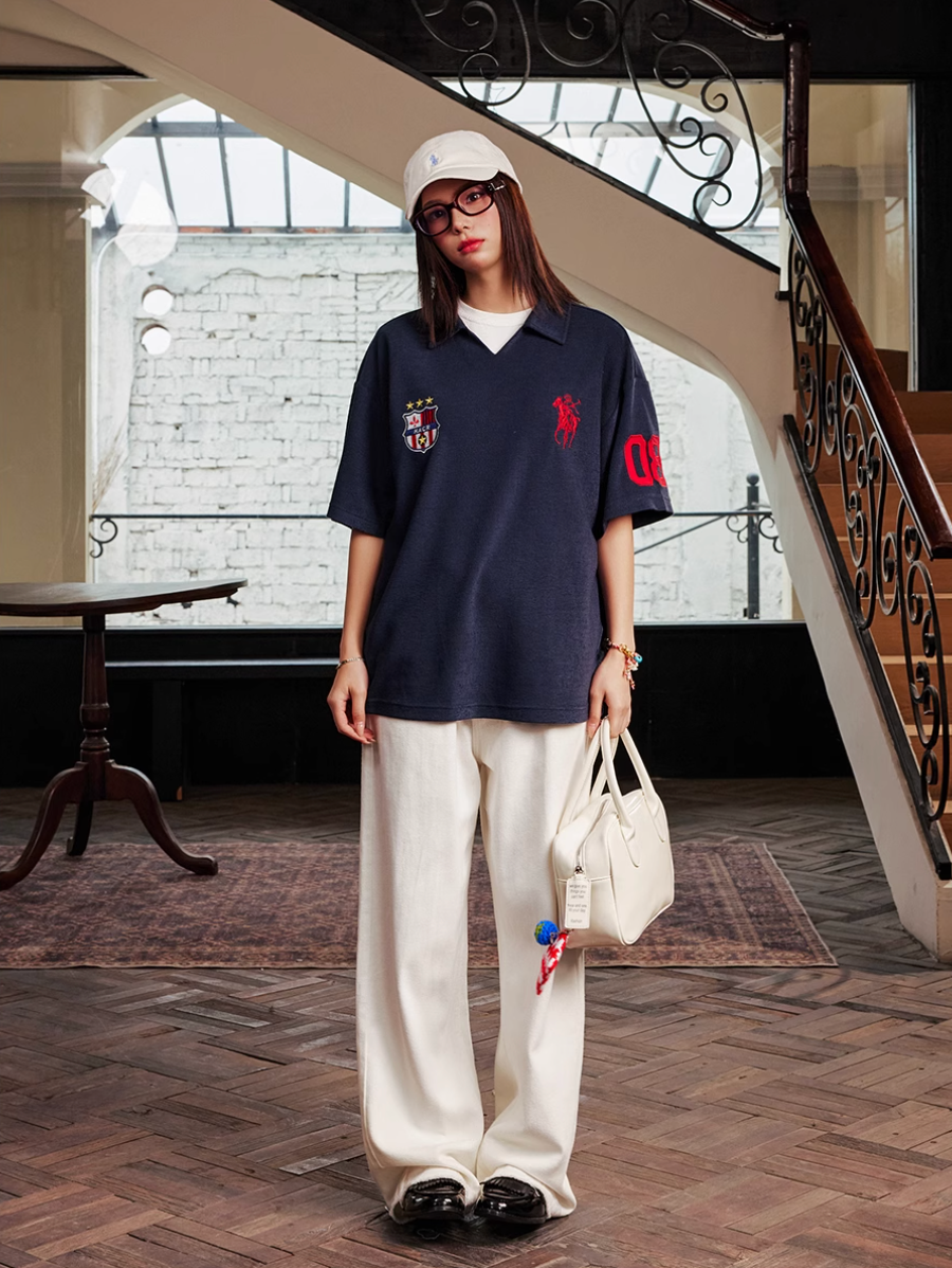 Harsh and Cruel Terry Badge Embroidered Polo
