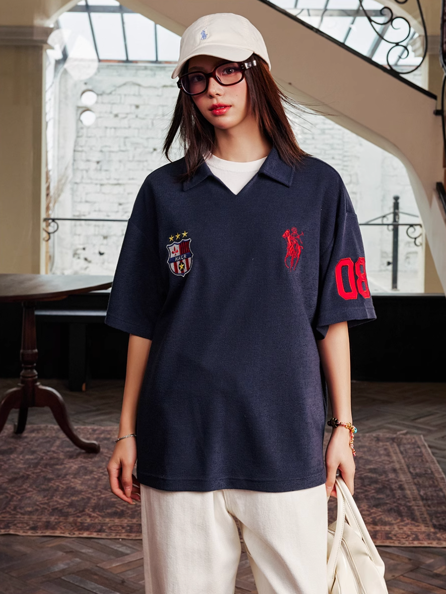 Harsh and Cruel Terry Badge Embroidered Polo