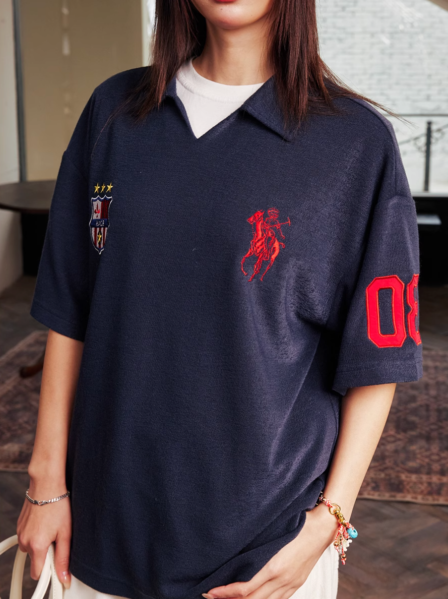Harsh and Cruel Terry Badge Embroidered Polo