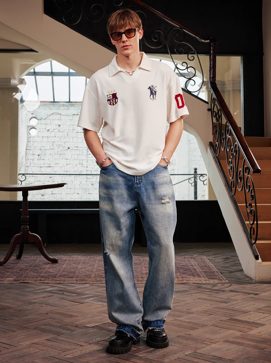 Harsh and Cruel Terry Badge Embroidered Polo